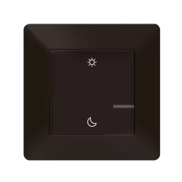   Legrand Valena Life okos forgatókönyv kapcsoló (távvezérlő) Home + Control alkalmazásban beállított ébredés / elalvás forgatókönyvek indítására; díszítőkerettel, elemmel és kétoldalú ragasztóval szállítva fekete, Legrand 756389