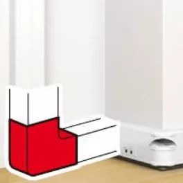   Legrand DLP kanyarelem bepattintható kábelcsatornához, 90°, 145 x 50 mm, fehér Legrand 075644