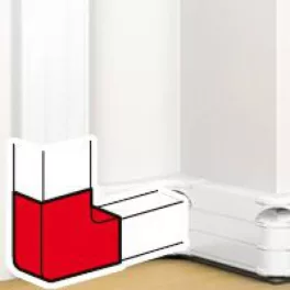   Legrand DLP kanyarelem bepattintható kábelcsatornához, 90°, 180 x 50 mm, fehér Legrand 075646