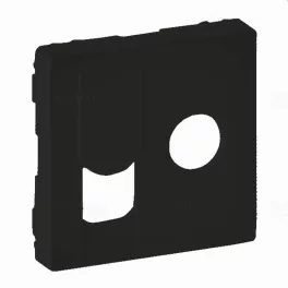   Legrand Valena Life TV csatlakozóaljzat + RJ45 Cat. 6 UTP aljzat burkolat, fekete, Legrand 756832