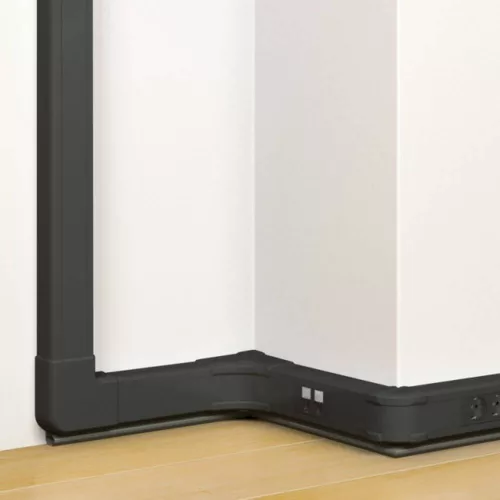 Legrand DLP-S kábelcsatorna 80×50 mm, hajlékony fedéllel, bepattintható 45-ös szerelvényhez, fekete Legrand 075750