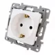 Legrand Niloé 2P+F csatlakozóaljzat biztonsági zsaluval (csavaros), fehér Legrand 764529