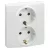 Legrand Niloé 2×2P+F csatlakozóaljzat biztonsági zsaluval (csavaros), fehér Legrand 764544