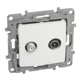  Legrand Niloé TV-SAT aljzat, átmenő (14 dB), fehér Legrand 764557