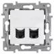 Legrand Niloé 2xRJ45 Cat.6 UTP csatlakozóaljzat, fehér Legrand 764574