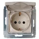 Legrand Niloé 2P+F aljzat IP44 biztonsági zsaluval, bézs Legrand 764631