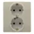 Legrand Niloé 2×2P+F csatlakozóaljzat biztonsági zsaluval (csavaros), bézs Legrand 764644