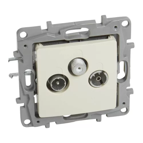Legrand Niloé TV-RD-SAT aljzat átmenő (14dB), bézs Legrand 764664