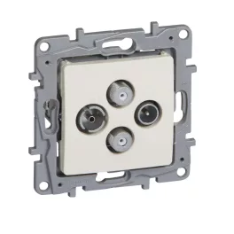   Legrand Niloé TV-RD-SAT-SAT csillagpontos aljzat, végzáró (1,5 dB), bézs Legrand 764666