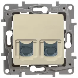   Legrand Niloé 2xRJ45 Cat.6 UTP csatlakozóaljzat, bézs Legrand 764674