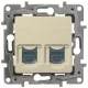 Legrand Niloé 2xRJ45 Cat.6 UTP csatlakozóaljzat, bézs Legrand 764674