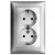 Legrand Valena 2x2P+F csatlakozóaljzat alumínium Legrand 770100