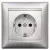 Legrand Valena 2P+F csatlakozóaljzat monoblokk alumínium Legrand 770123