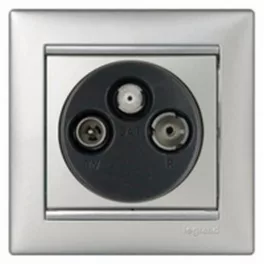   Legrand Valena TV-RD-SAT aljzat végz 1,5dB alumínium Legrand 770135