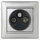 Legrand Valena TV-RD-SAT aljzat végz 1,5dB alumínium Legrand 770135