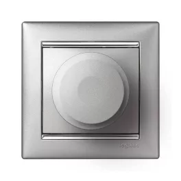   Legrand Valena forgatógombos fényerőszabályzó  alumínium 2 vezetékes, 300W, LED-hez is Legrand 770263