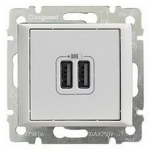 Legrand Valena 2xUSB töltő aljzat, 1500 mA, fehér Legrand 770470