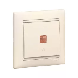   Legrand Valena kétpólusú kapcsoló ellenőrzőfénnyel 16A, elefántcsont Legrand 774114