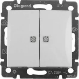   Legrand Valena csillárkapcsoló két ellenőrzőfénnyel, fehér Legrand 774213