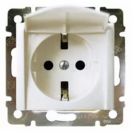   Legrand Valena 2P+F csatlakozóaljzat csapófedéllel, fehér Legrand 774422