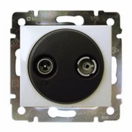   Legrand Valena TV-RD antenna-csatlakozóaljzat átmenő, fehér Legrand 774434