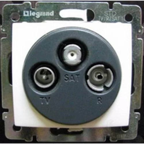 Legrand Valena TV-RD-SAT antenna-csatlakozóaljzat átmenő 14 dB, fehér Legrand 774437