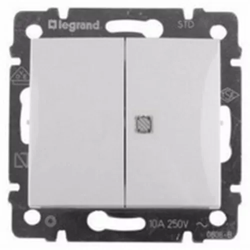 Legrand Valena csillárkapcsoló egy ellenőrzőfénnyel, fehér Legrand 774445