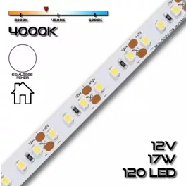   LEDSZALAG 2835WN 120led/m IP20 4000K 1700lm 17W/m természetes fehér 78620 - Utolsó darabok!!