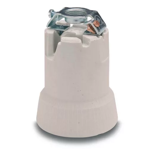 Porcelán foglalat, E-40, 3/8G menet, szimmetrikus rögzítővel, 801, Famatel S.A