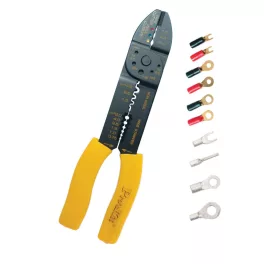   Home 8PK-313B kábelcsupaszoló és préselő fogó, 230 mm, több féle mérethez, szigetelt és szigeteletlen sarukhoz, 8PK-313B