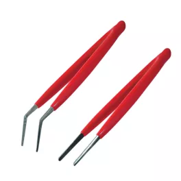   Home 908-T301 műszerészcsipesz-pár, 150 mm, egyenes és 45'-ban hajlított, szigetelt bevonat, 908-T301