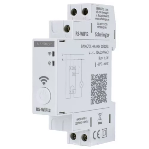Időzítő WIFI-s  48-240V AC/DC okos otthon - Schelinger, A26-RS-WIFI2, Bemko