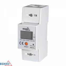   Fogyasztásmérő elektr. kijelzővel 10A (80A) 1 fázisú, A30-BM01B-L, Bemko