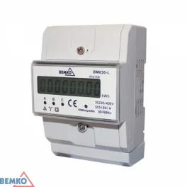   Fogyasztásmérő elektr. kijelzővel 3x5A (80A) 3 fázisú, A30-BM030-L, Bemko