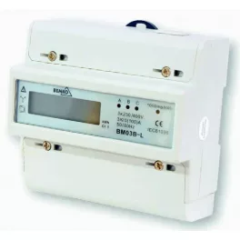   Fogyasztásmérő elektr. kijelzővel 3x20A (100A) 3 fázisú, A30-BM03B-L, Bemko