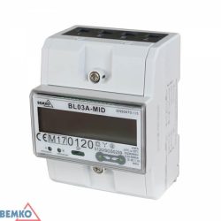   Fogyasztásmérő elekt. kijelzővel 0,25-5A (80A) 3 fázisú, A31-BL03A-MID, Bemko