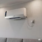 HAUSER AH-2301 fali ventilátoros fűtőtest, max. 2000 W, PTC fűtőelem, 2 fokozat, heti program, távirányító