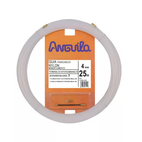 Anguila Behúzószalag monofil nylon, 25 fm, 4mm-es, cserélhető fej, natúr ANG-12004025