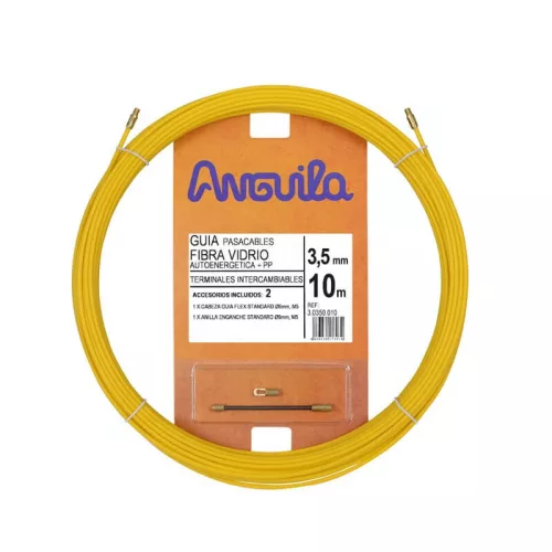 Anguila Behúzószalag üvegszálas+PP bevonat, 10fm, 3,5mm-es, cserélhető fej, citromsárga ANG-30350010
