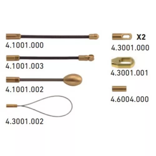 Anguila Behúzószalag alkatrész: Csere vezetőfej 8 db-os készlet, d=6 -13 mm, M5 ANG-41200001