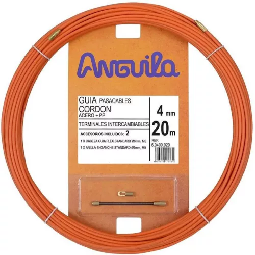 Anguila Behúzószalag acél-sodrony+PP bevonat, 20fm, 4mm-es ANG-60400020