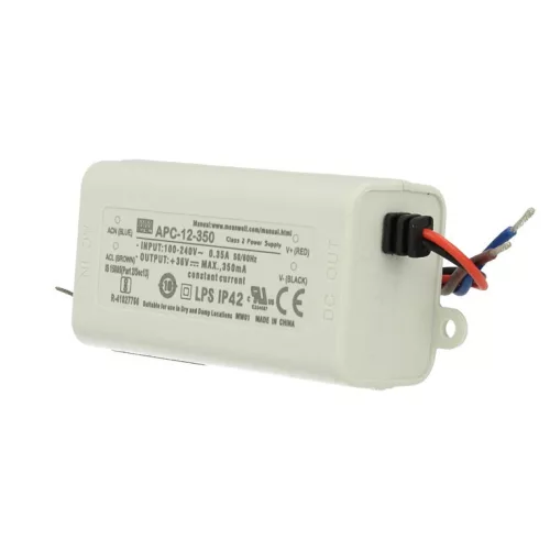 Mean Well APC-12-350 Áramgenerátoros LED-tápegység, 9-36 V DC, IP30