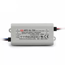   Mean Well APC-16-700 Áramgenerátoros LED-tápegység, 9-24 V DC, IP30