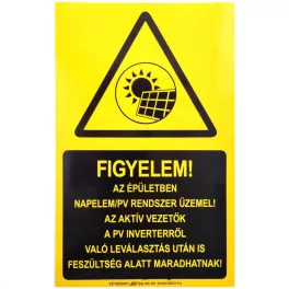   Öntapadó vinil matrica 250x160mm sárga - FIGYELEM! NAPELEMES RENDSZER!