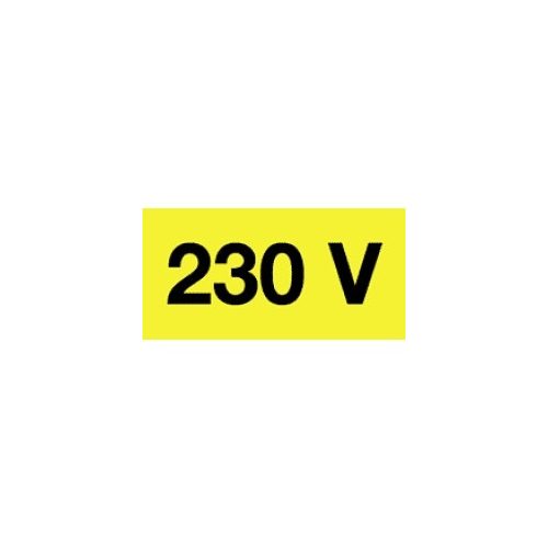Öntapadó vinil matrica 20x10mm sárga - 230V! 20db/levél