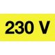 Öntapadó vinil matrica 20x10mm sárga - 230V! 20db/levél