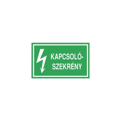 Öntapadó vinil matrica 60x100mm zöld - Kapcsolószekrény