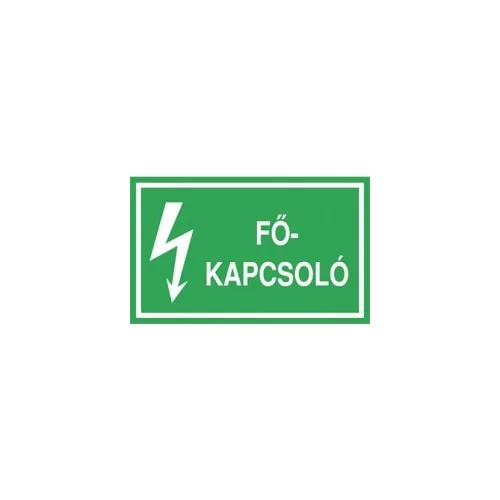 Öntapadó vinil matrica 60x100mm zöld - Főkapcsoló