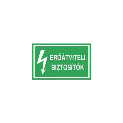 Öntapadó vinil matrica 60x100mm zöld - Erőátviteli biztosítók