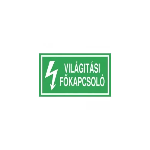 Öntapadó vinil matrica 60x100mm zöld - Világítási főkapcsoló